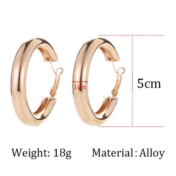 Blogger Fav | Super Chic Retro Gold Hoop Earrings - Picture 7 of 7